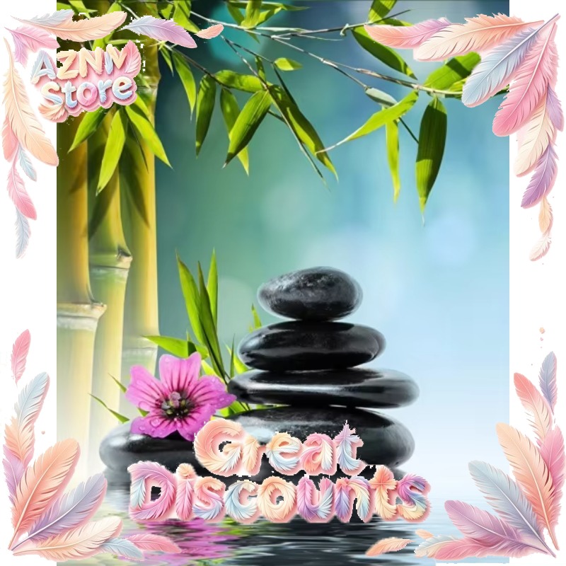 Home Bathroom Scene - Green Bamboo Zen Stone Canvas Painting