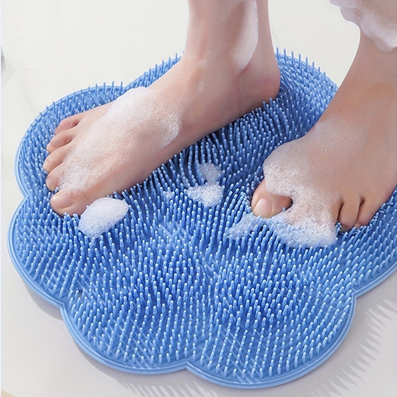 Non Slip Bath Mat - 1 Pack Silicone Shower Foot Scrubber