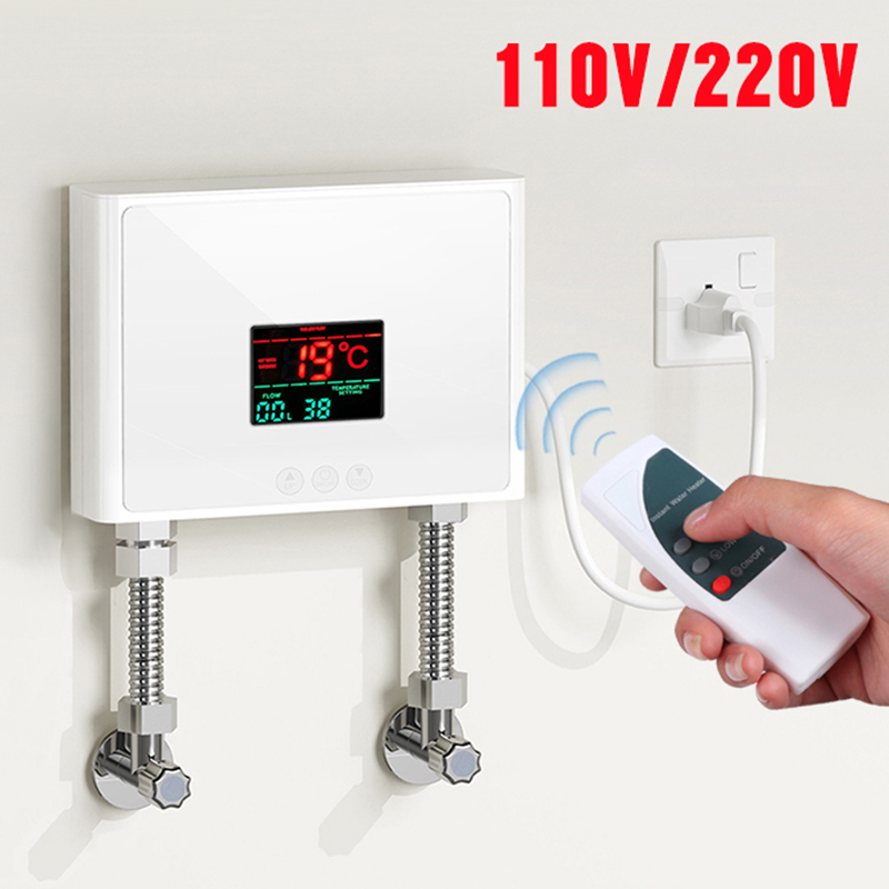 Home Bathroom Water Heater - 110V/220V Instant Water Heater 3000W/5500W Wall-Mounted