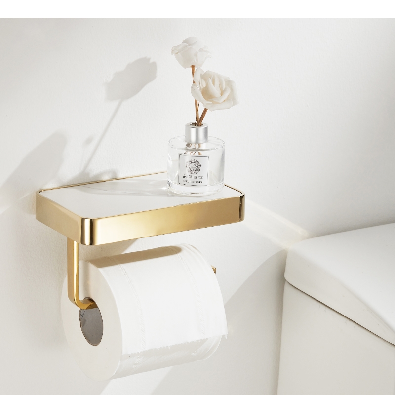 Home Bathroom Paper Towel Holder - Metal Tissue Holder Rock Slab Paper