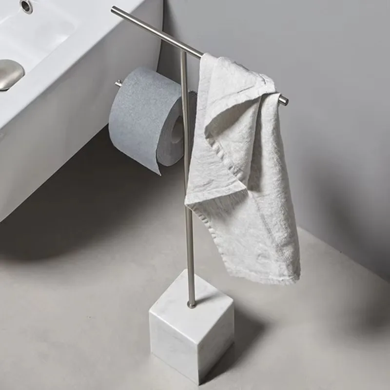 Home Bathroom Paper Towel Holder - Stainless Steel Luxury Bathroom Storage Shelves