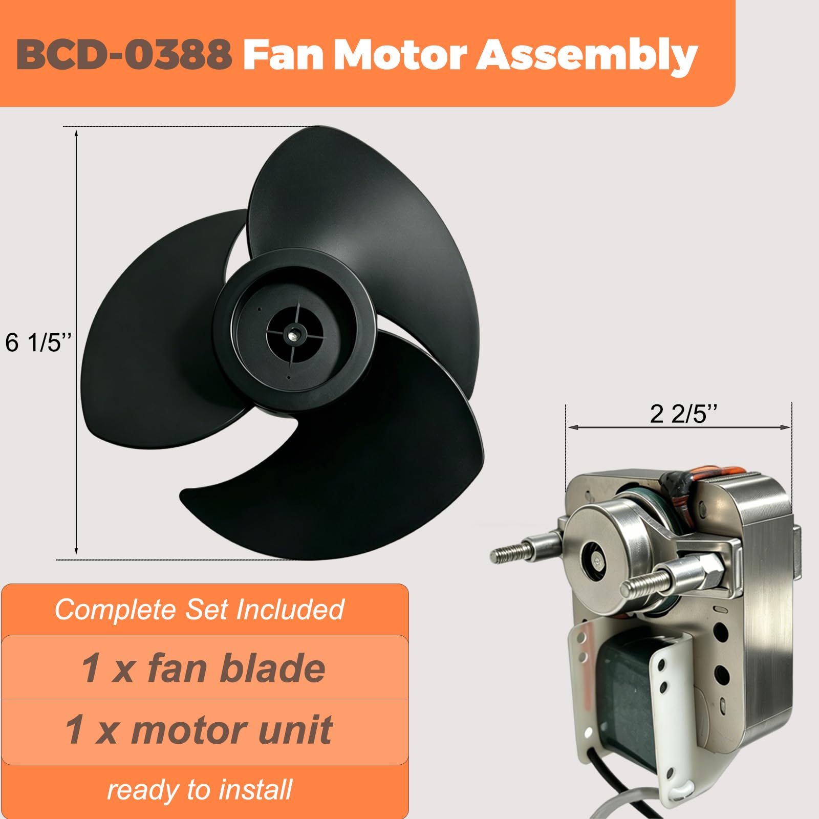 Home Bathroom Fan - BCD-0388 Bathroom Exhaust Fan Motor, 60