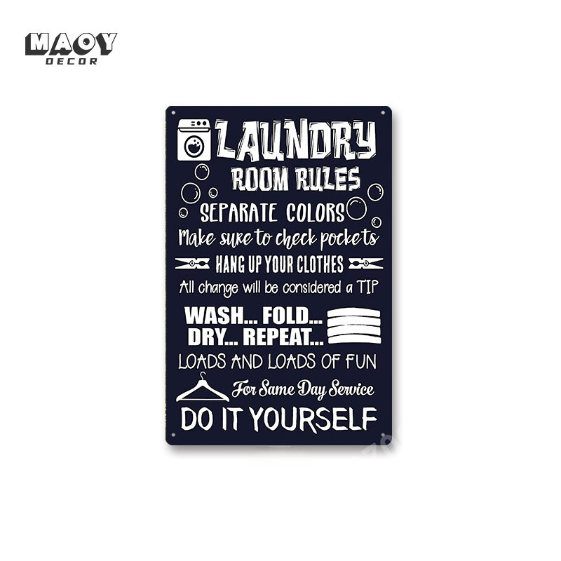 Slogan Metal Tin Sign Laundry  - Home Bathroom Sign recension och pris