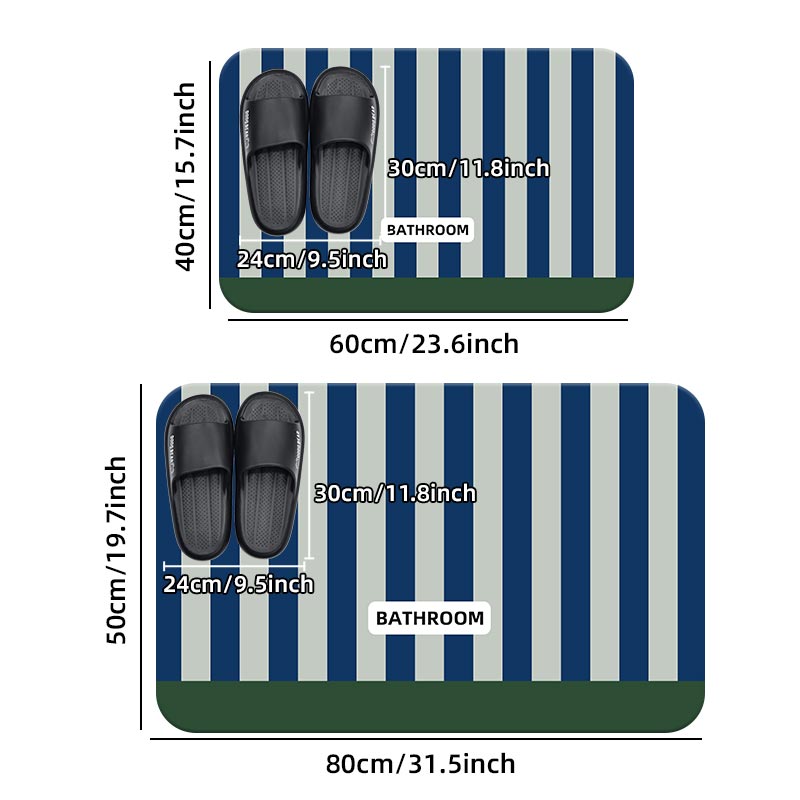 Non-slip bath mat, striped sta - Home Center Bathroom Accessories recension och pris