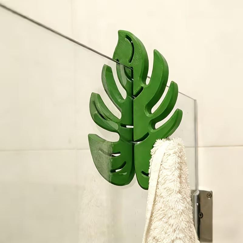 Green Monstera Leaf Over Showe - Jet Home Bathroom recension och pris