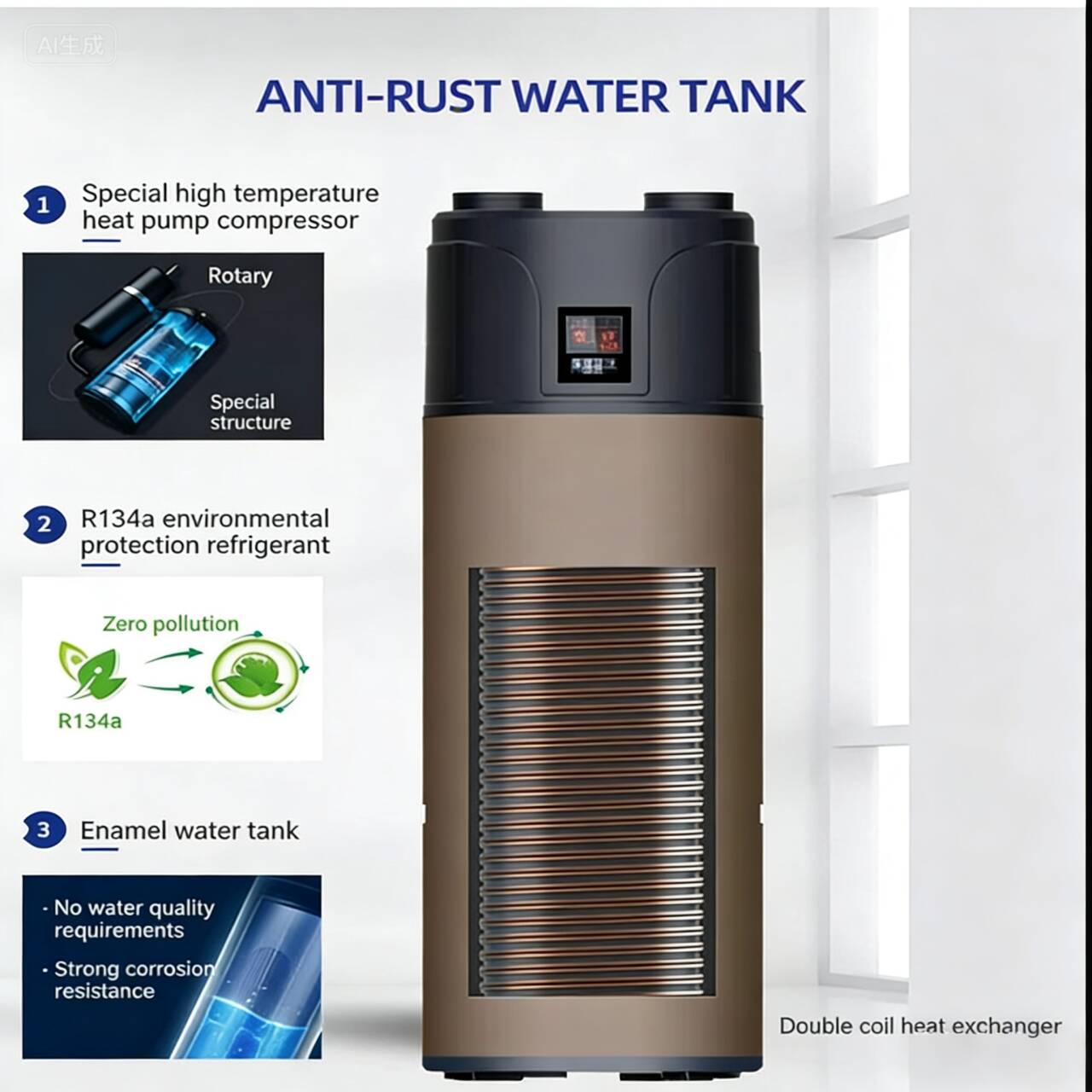200L All-in-One Heat Pump Wate - Home Bathroom Water Heater recension och pris