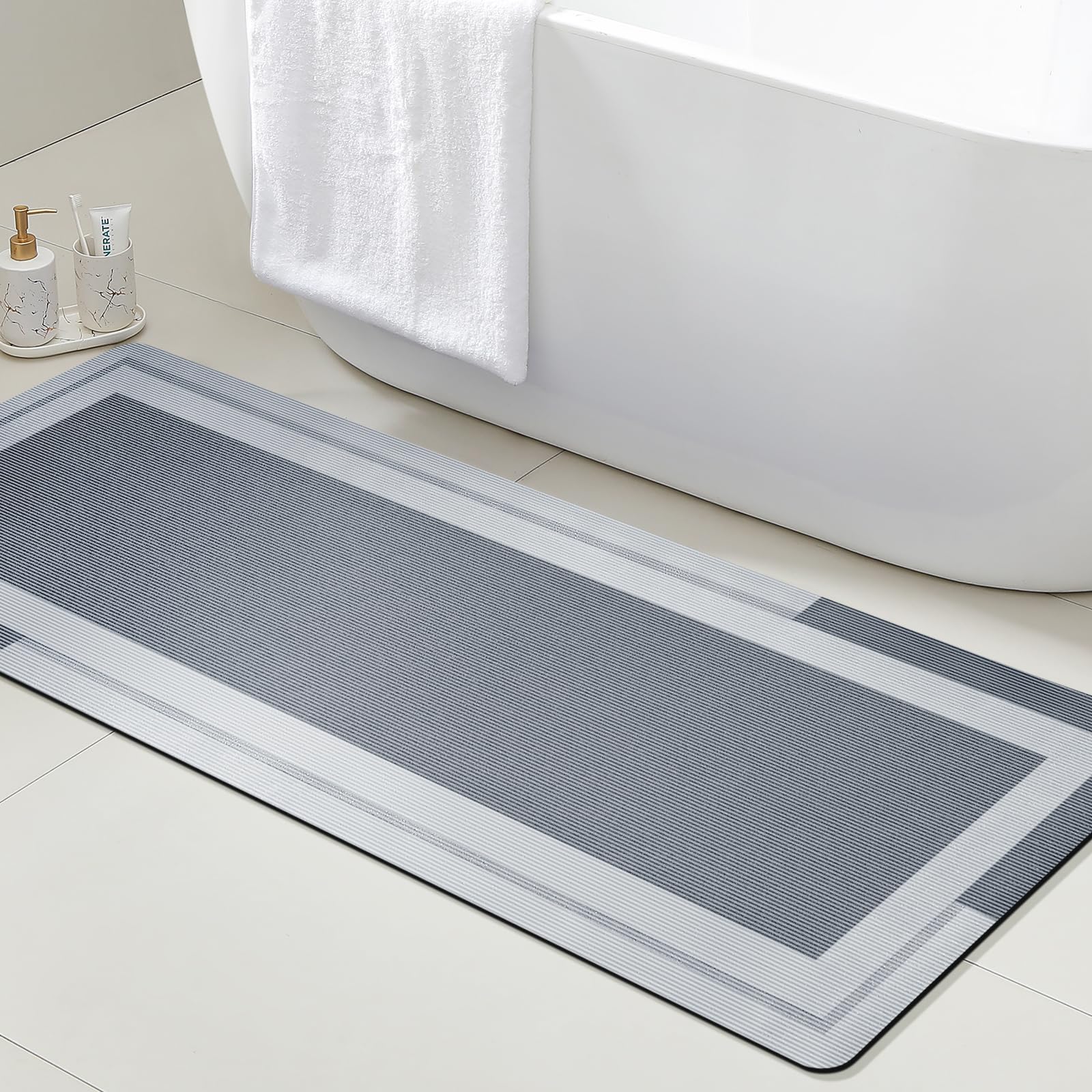 VIKAMA Bathroom Runner Rug wit - Zara Home Bathroom Mat recension och pris