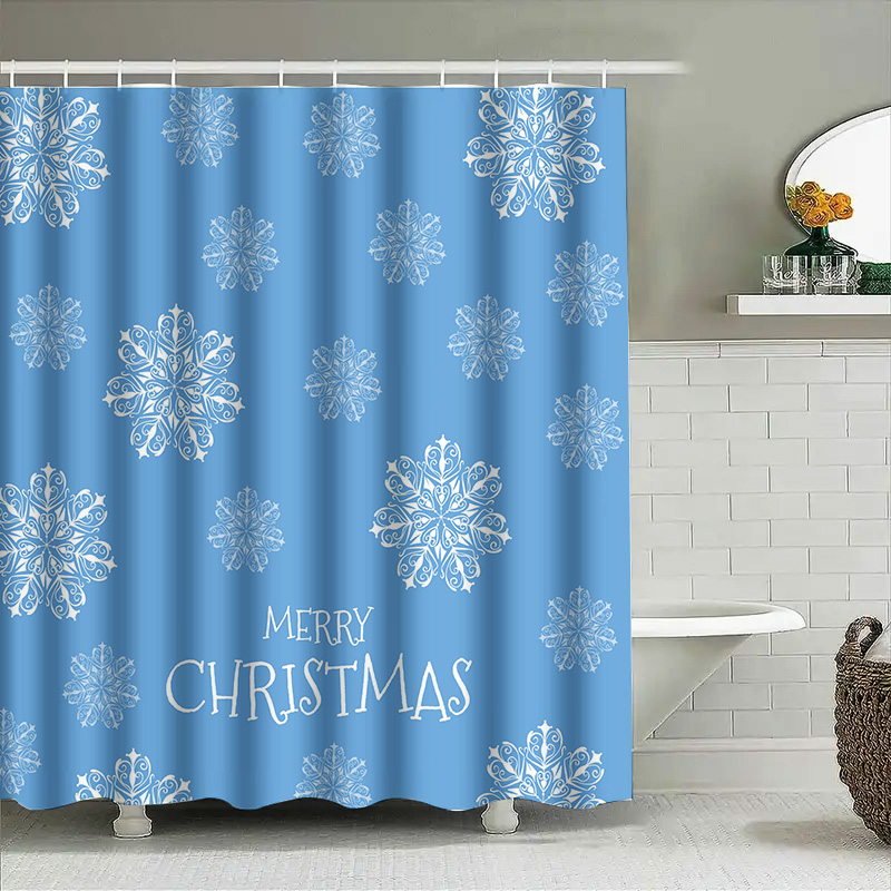Christmas Shower Curtain Snowf - Home Decor Bathroom Ideas recension och pris