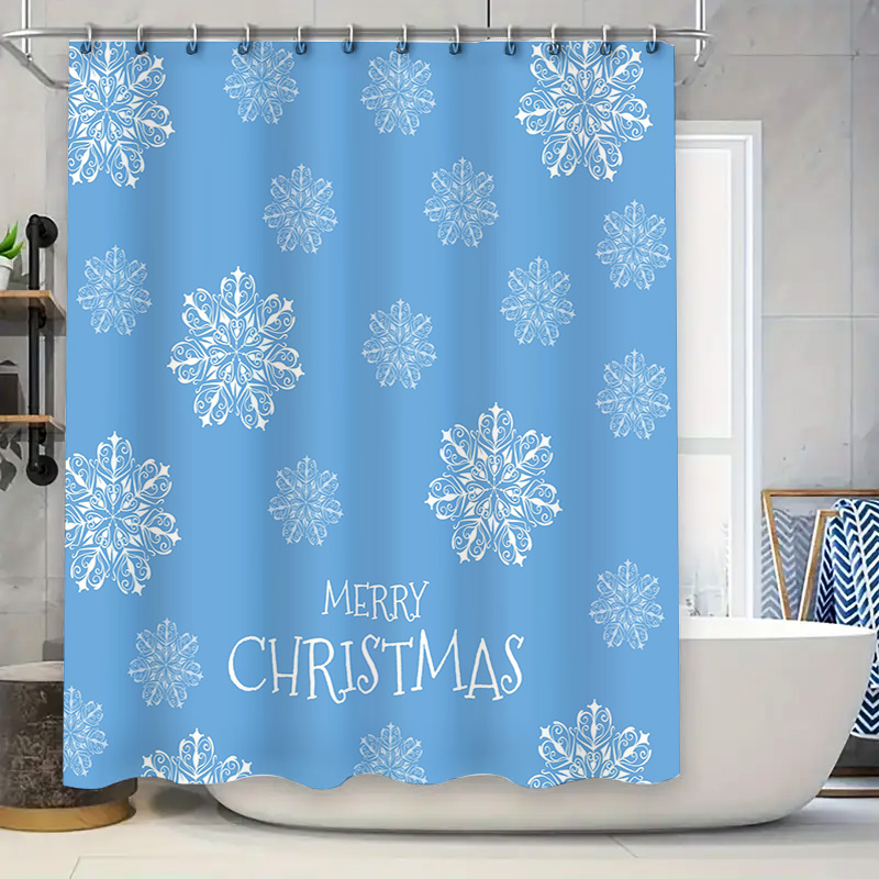 Christmas Shower Curtain Snowf - Home Decor Bathroom Ideas recension och pris