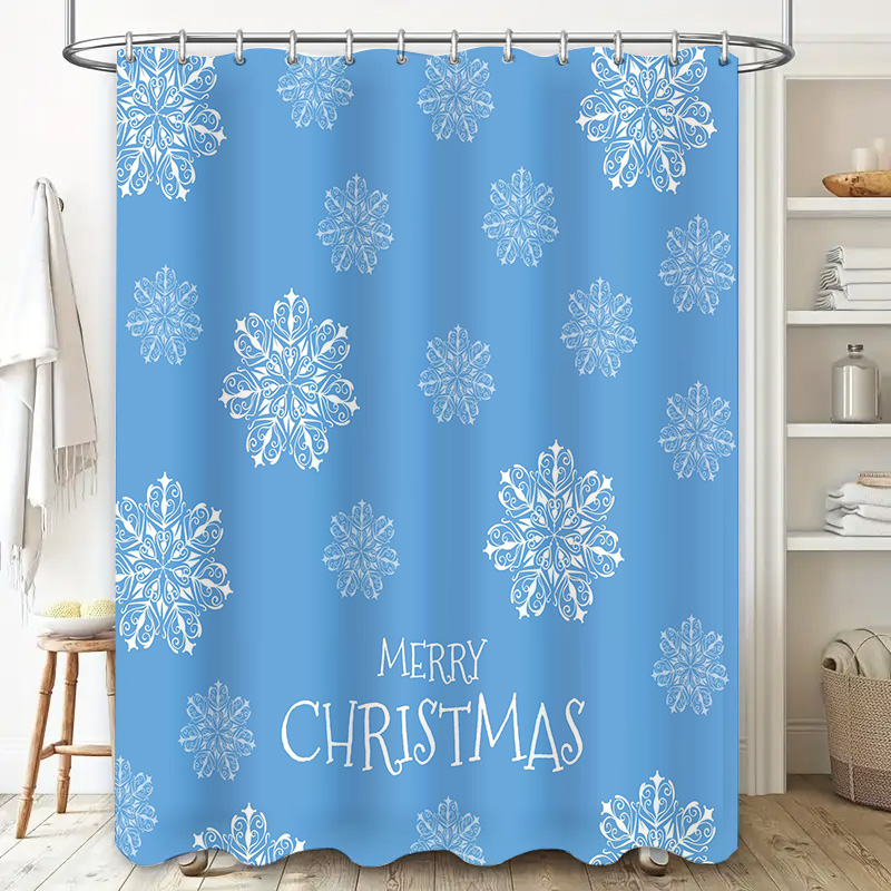 Christmas Shower Curtain Snowf - Home Decor Bathroom Ideas recension och pris