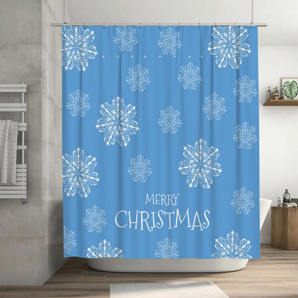 Christmas Shower Curtain Snowf - Home Decor Bathroom Ideas recension och pris
