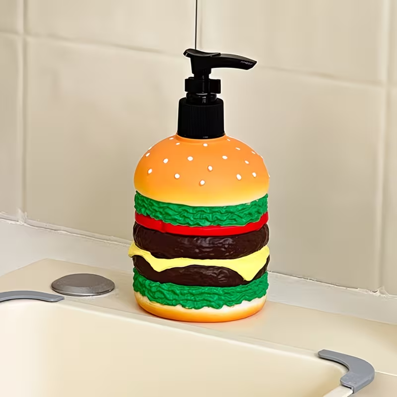 Cute hamburger shaped press-ty - Home Center Bathroom Accessories recension och pris