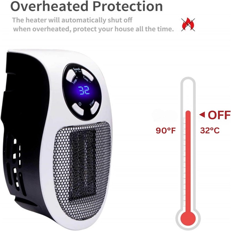 Eco Plug in Electric Heater Wa - Home Bathroom Fan recension och pris