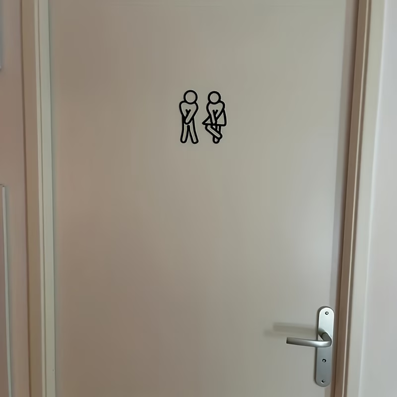 2pcs Interesting Bathroom Sign - Home Bathroom Sign recension och pris
