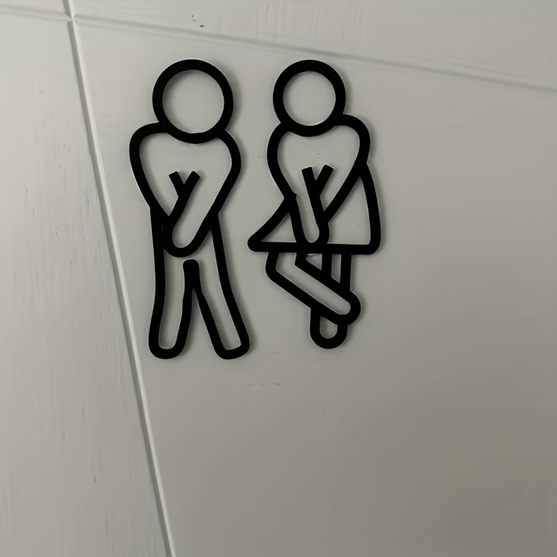 2pcs Interesting Bathroom Sign - Home Bathroom Sign recension och pris