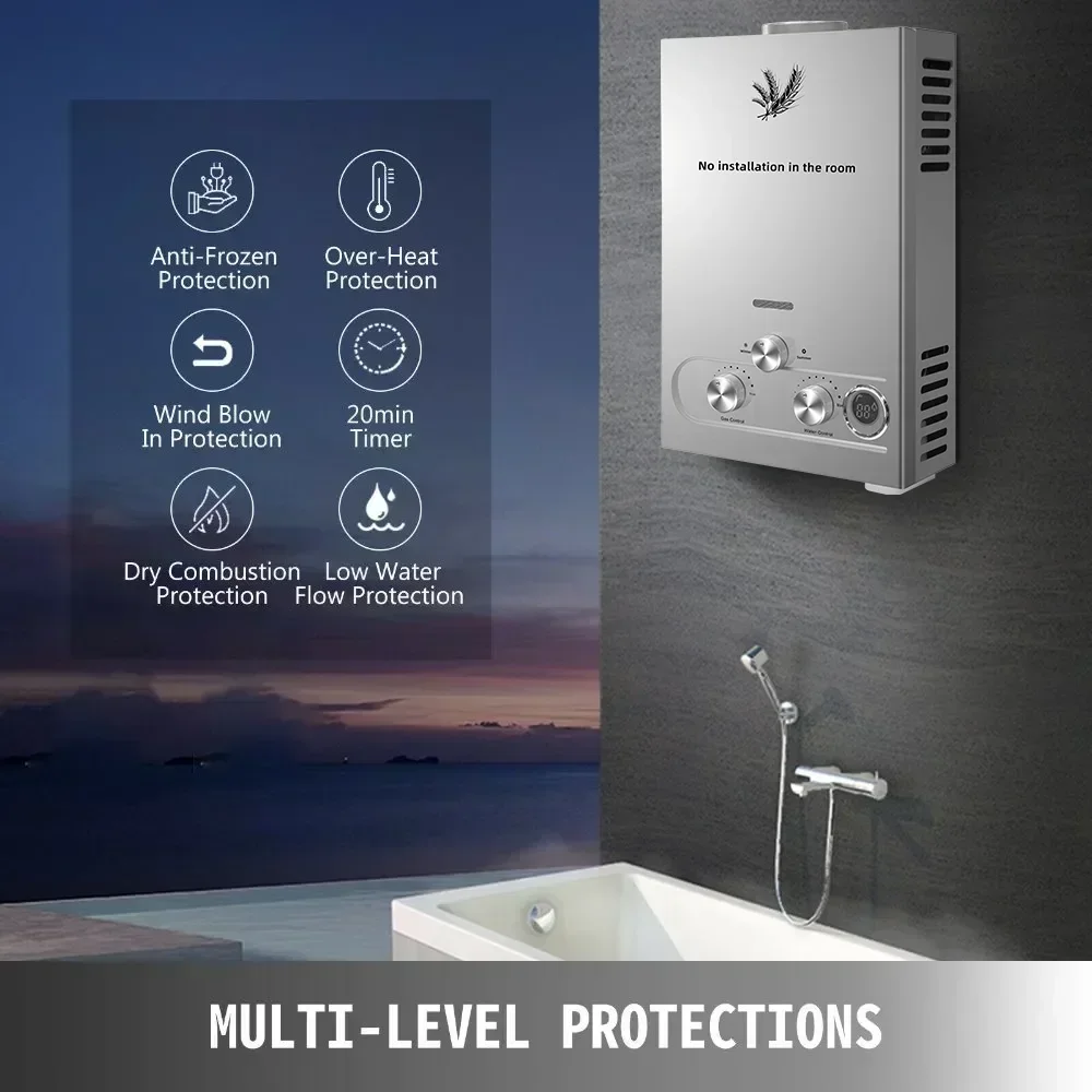 SIHAO 12L 16L 18L GPM LPG Gas  - Home Bathroom Water Heater recension och pris