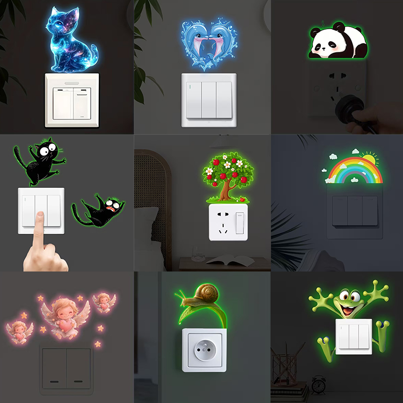 Glow-In-The-Dark Switch Sticke - Jet Home Bathroom recension och pris
