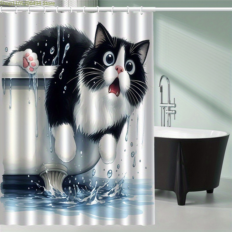 Funny Cat Jumping from Bathtub - Home Decor Bathroom Ideas recension och pris