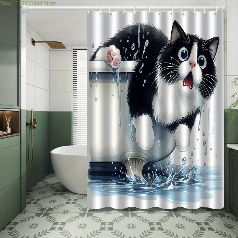 Funny Cat Jumping from Bathtub - Home Decor Bathroom Ideas recension och pris