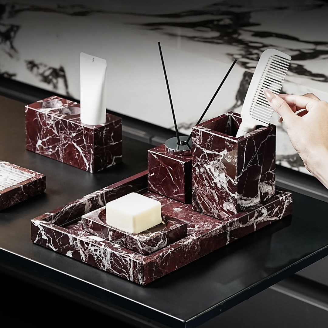 Luxury Natural Marble Rosa Lev - Home Center Bathroom Accessories recension och pris