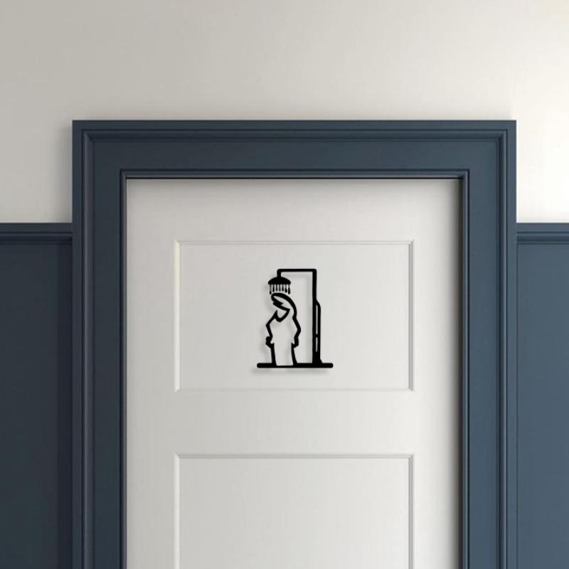 New Black Shower Figure Wall D - Jet Home Bathroom recension och pris