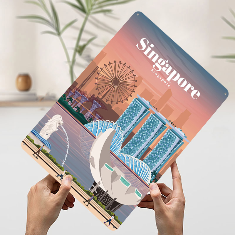 Travel to Singapore Printed Po - Home And Bathroom Singapore recension och pris