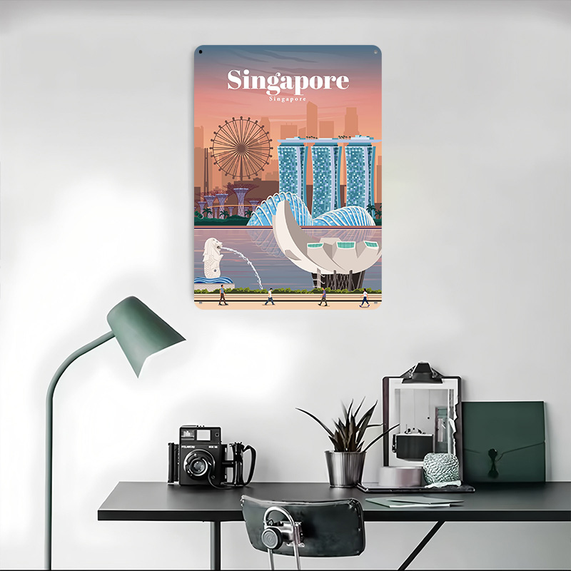 Travel to Singapore Printed Po - Home And Bathroom Singapore recension och pris
