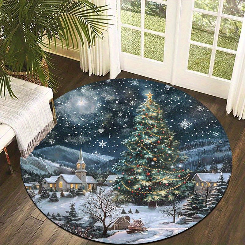 Vintage Winter Snow Scene Circ - Home Bathroom Scene recension och pris