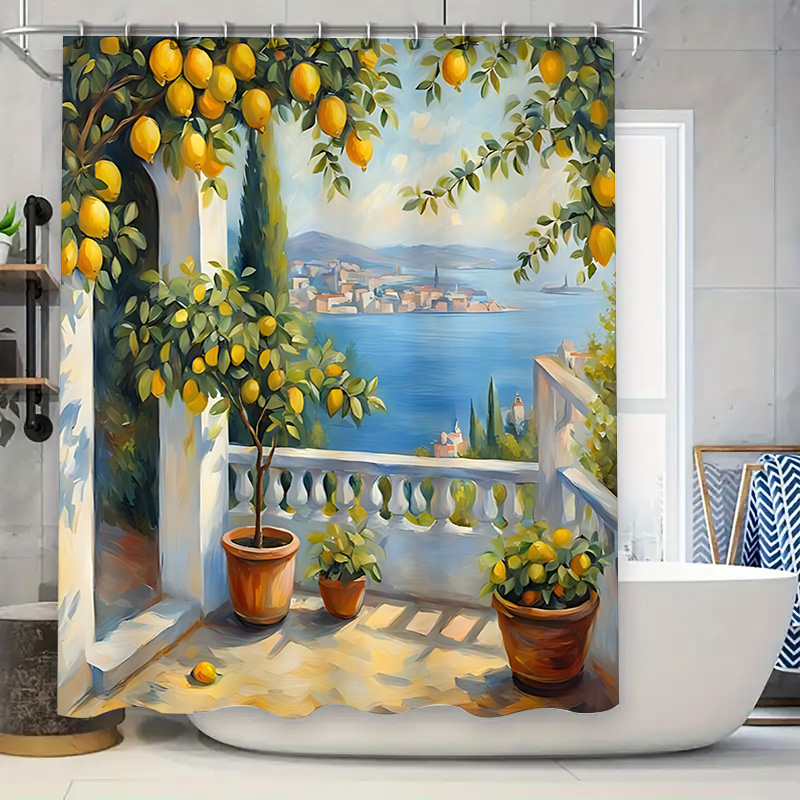 Mediterranean Lemon Garden Sho - Home Decor Bathroom Ideas recension och pris