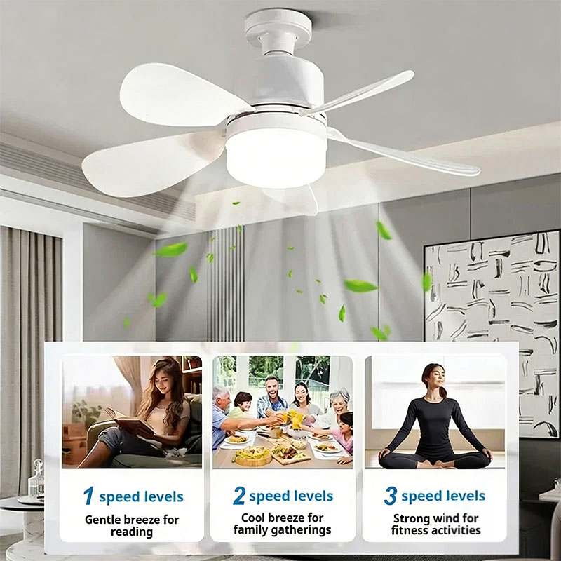 E27 Screw Ceiling Fan Light wi - Home Bathroom Fan recension och pris