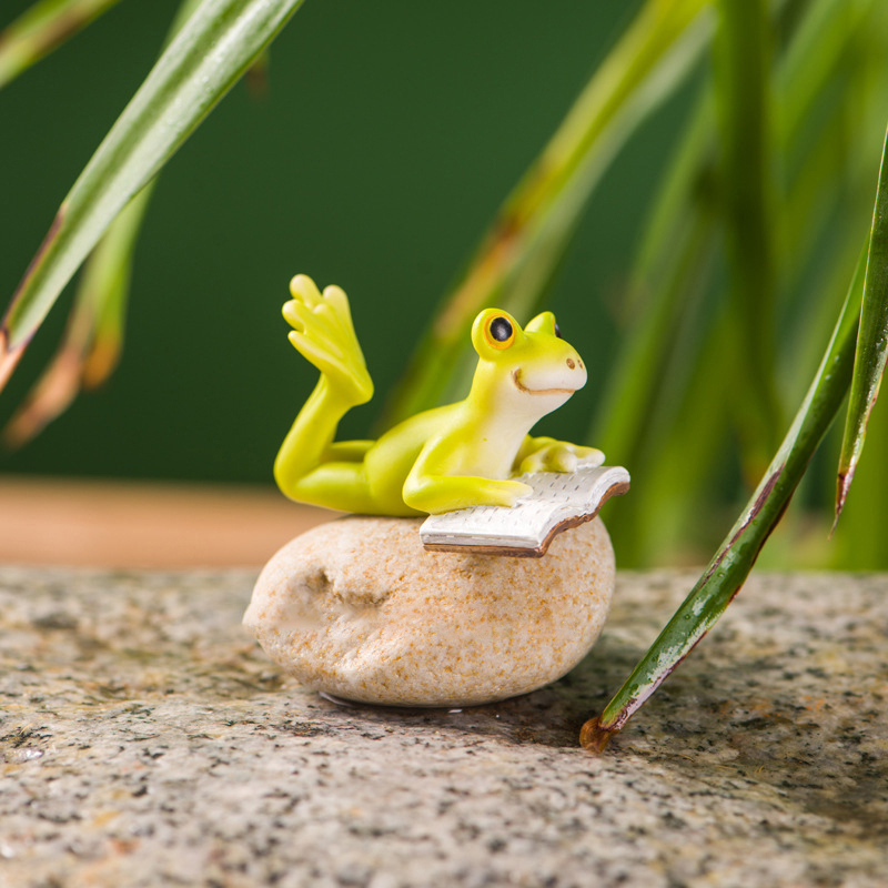 Resin Funny Frog Figurines For - Jet Home Bathroom recension och pris