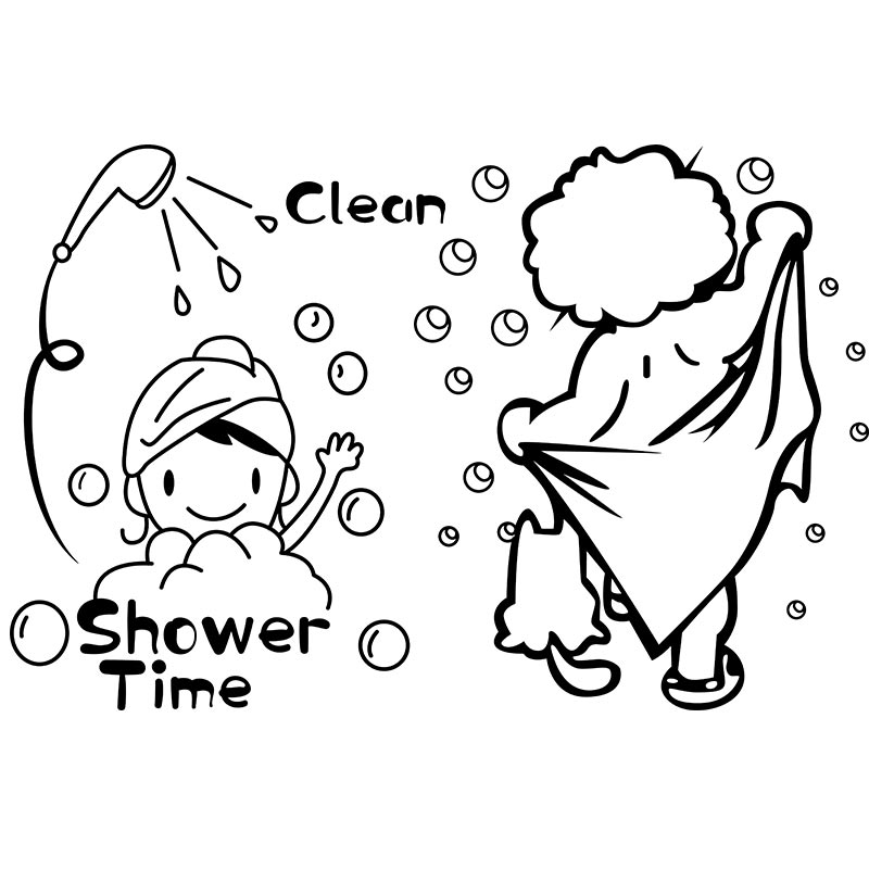 1pc Clean Shower Time Cute Lit - Home Center Bathroom Accessories recension och pris