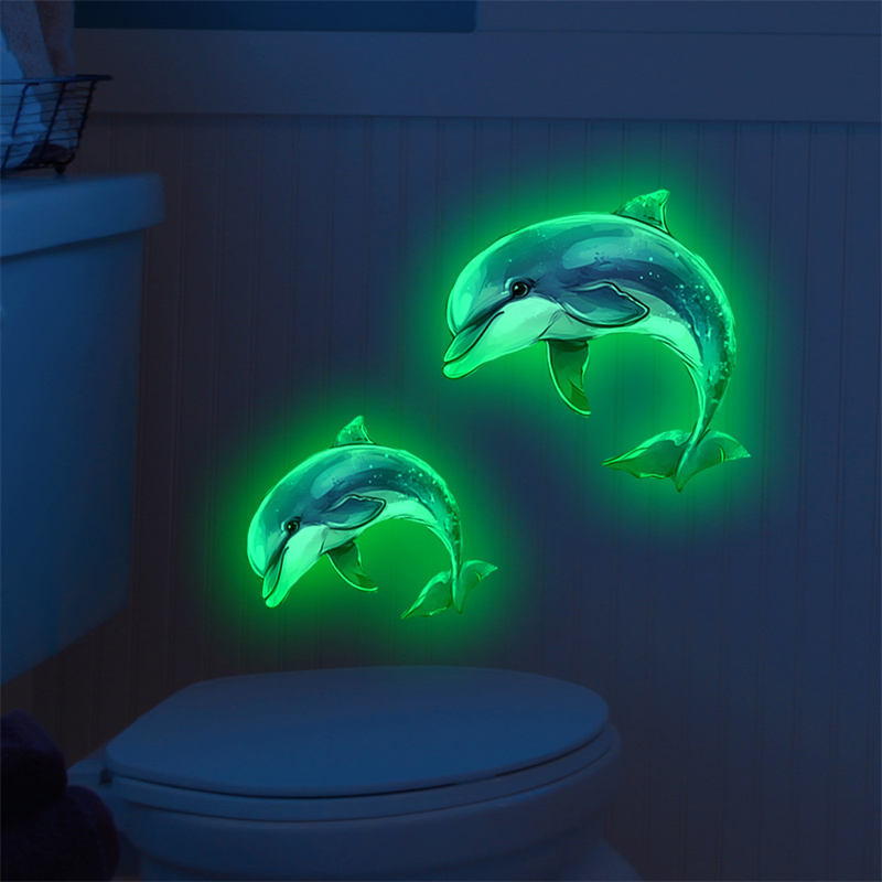 Glow-in-the-dark Dolphin Toile - Jet Home Bathroom recension och pris