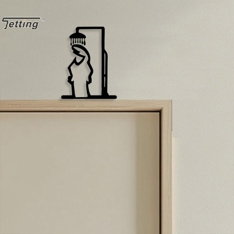 Black Shower Figure Wall Decor - Jet Home Bathroom recension och pris