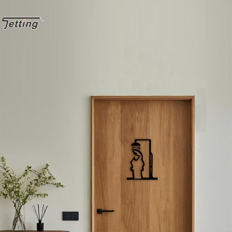 Black Shower Figure Wall Decor - Jet Home Bathroom recension och pris