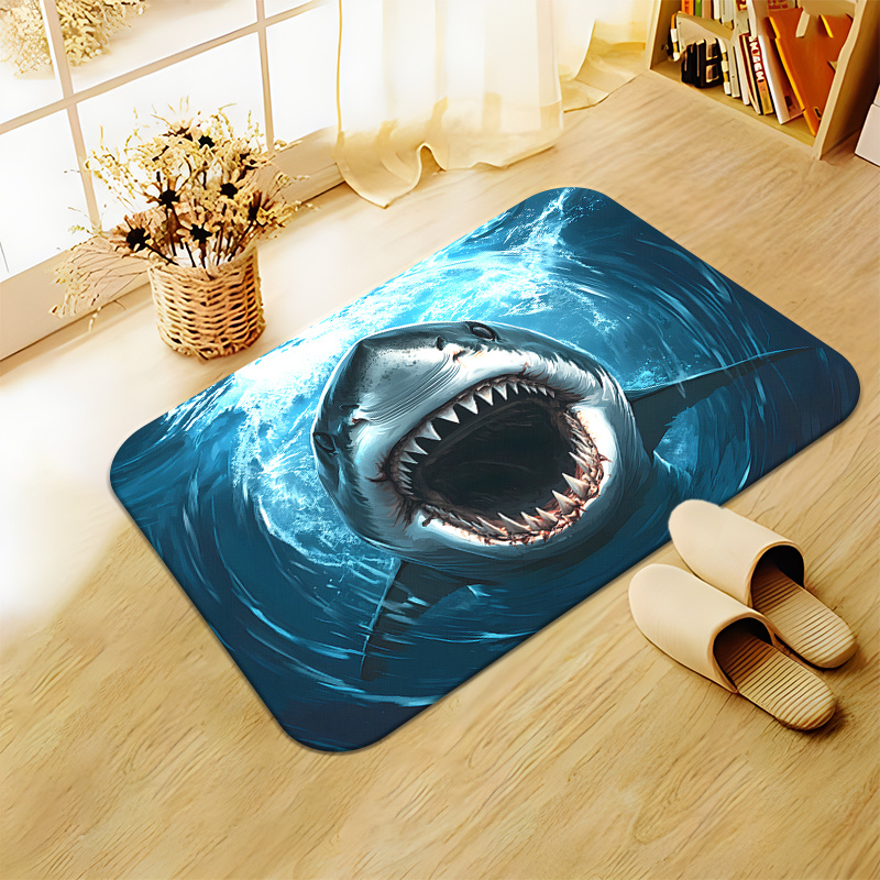 Durable Shark Print Doormat Ma - Home Decor Bathroom Ideas recension och pris