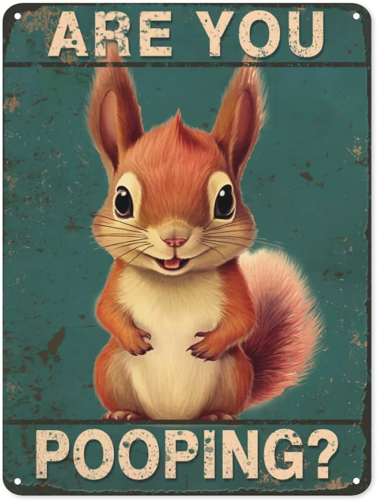 Are You Pooping squirrel Bathr - Home Bathroom Sign recension och pris