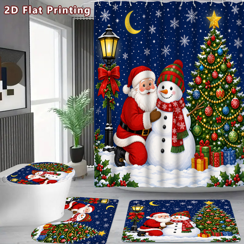 2D Flat, 2D Flat 4pcs Christma - Home Bathroom Scene recension och pris