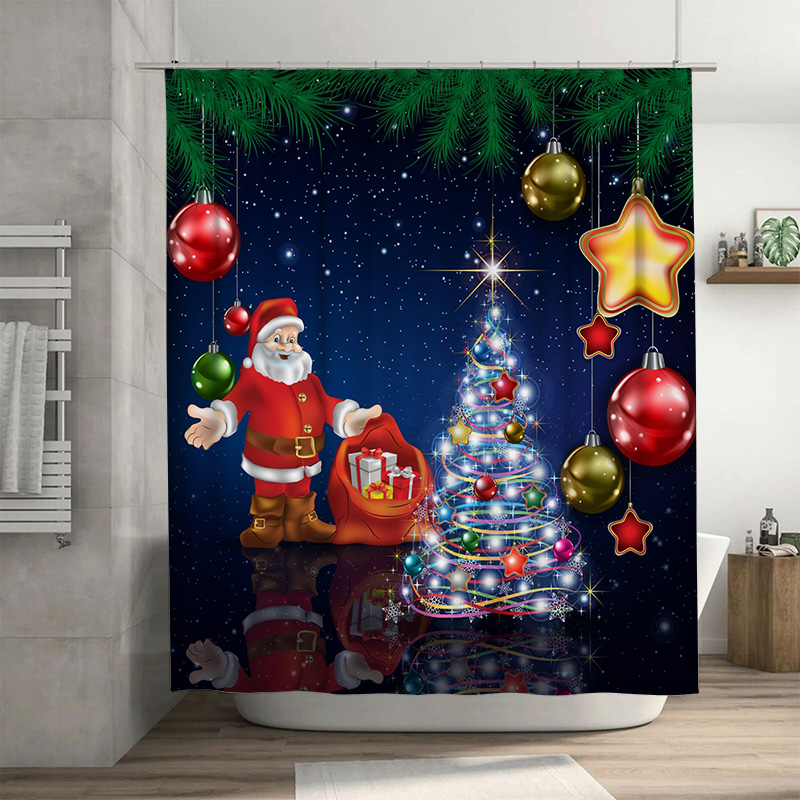 TU Christmas Shower Curtain Sa - Home Decor Bathroom Ideas recension och pris