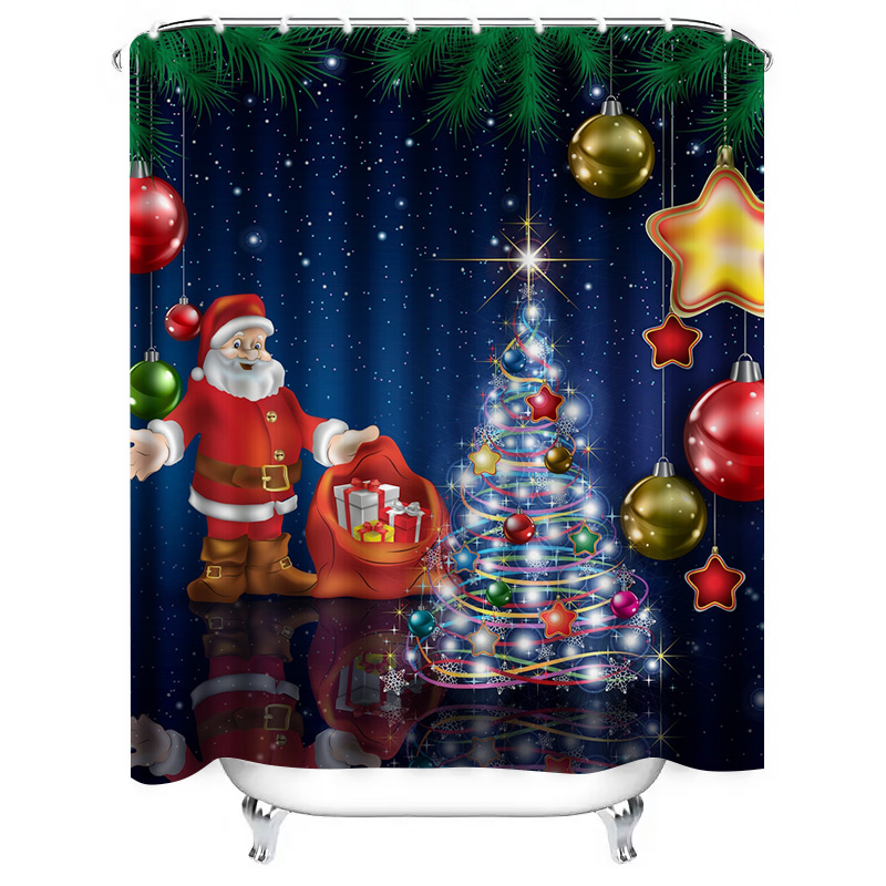 TU Christmas Shower Curtain Sa - Home Decor Bathroom Ideas recension och pris