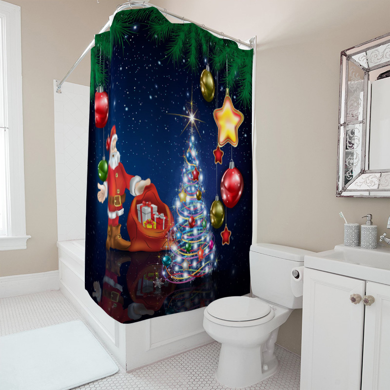 TU Christmas Shower Curtain Sa - Home Decor Bathroom Ideas recension och pris