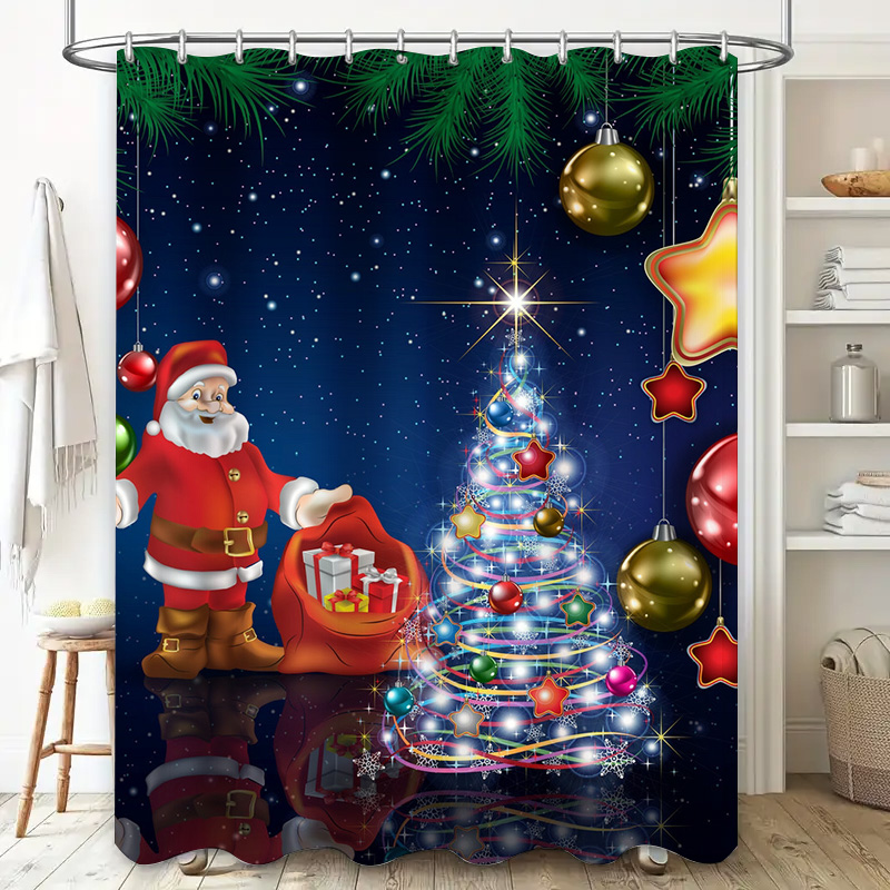 TU Christmas Shower Curtain Sa - Home Decor Bathroom Ideas recension och pris