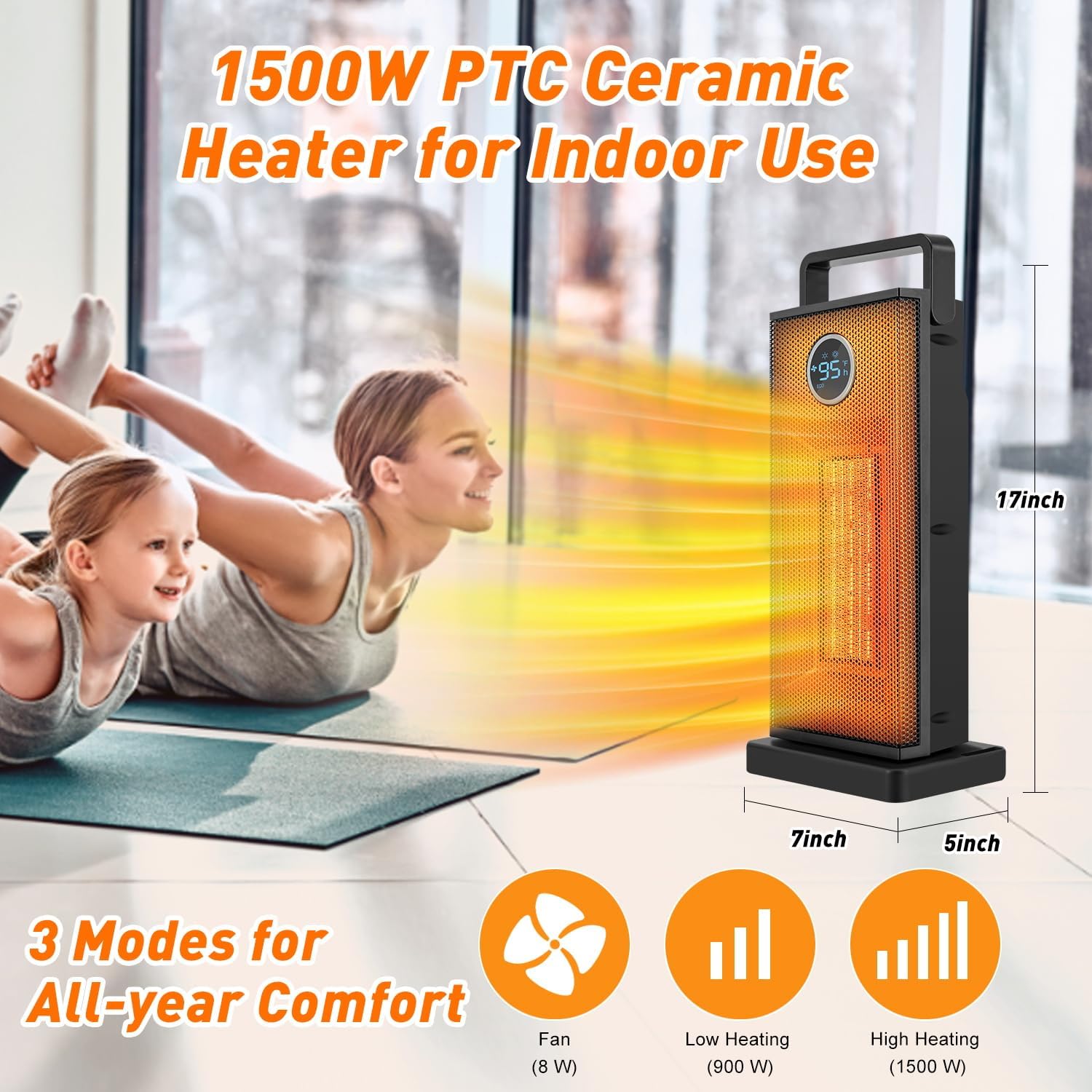 Room Heater 1500W Large Portab - Home Bathroom Fan recension och pris