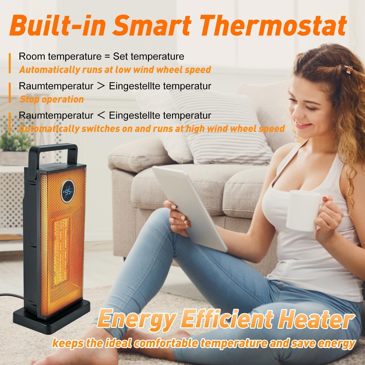 Room Heater 1500W Large Portab - Home Bathroom Fan recension och pris