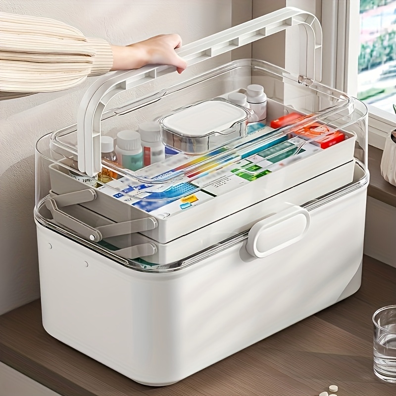 Large Capacity Clear Lid Medic - Home Goods Bathroom Storage recension och pris