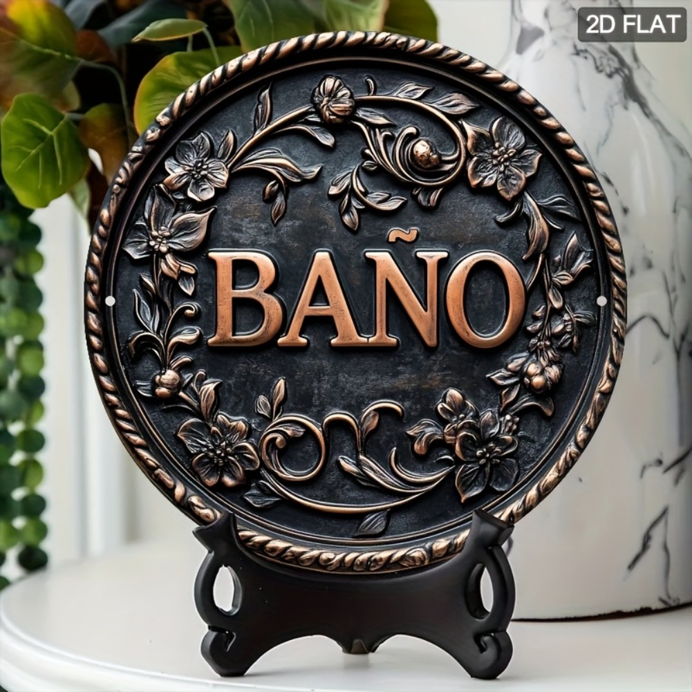 1pc 7.8x7.8 Inch 2D Flat Conte - Home Bathroom Sign recension och pris