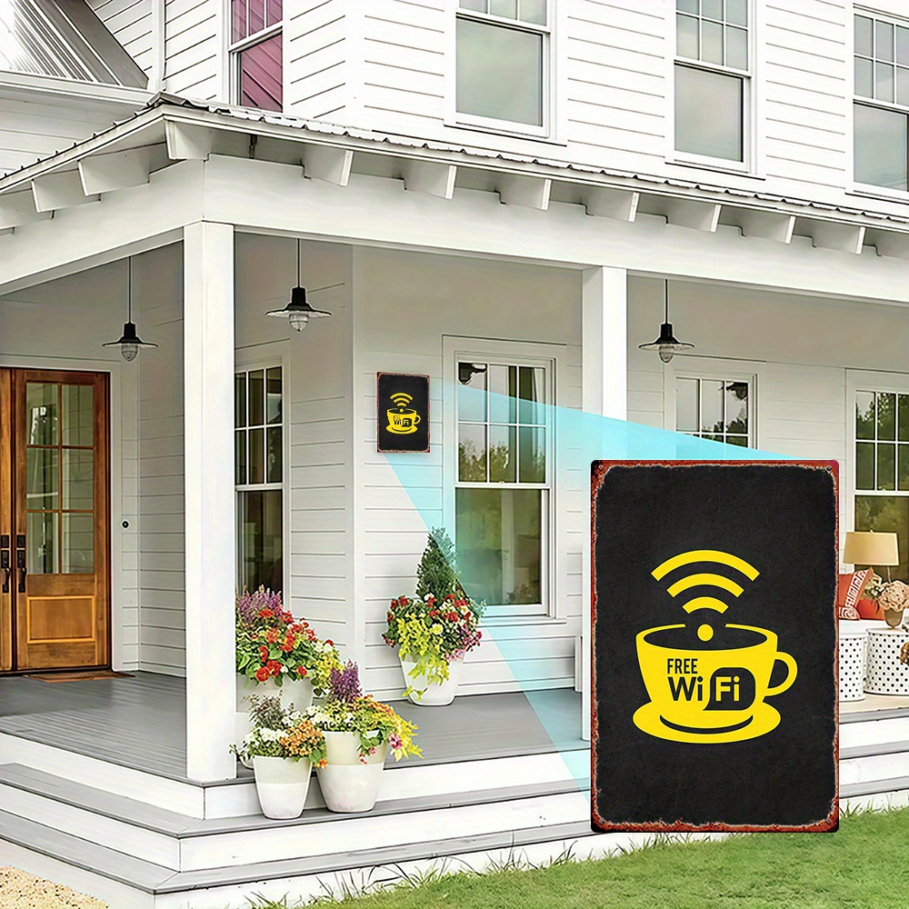 2D Vintage Metal Sign, WiFi Zo - Home Decor Bathroom Ideas recension och pris