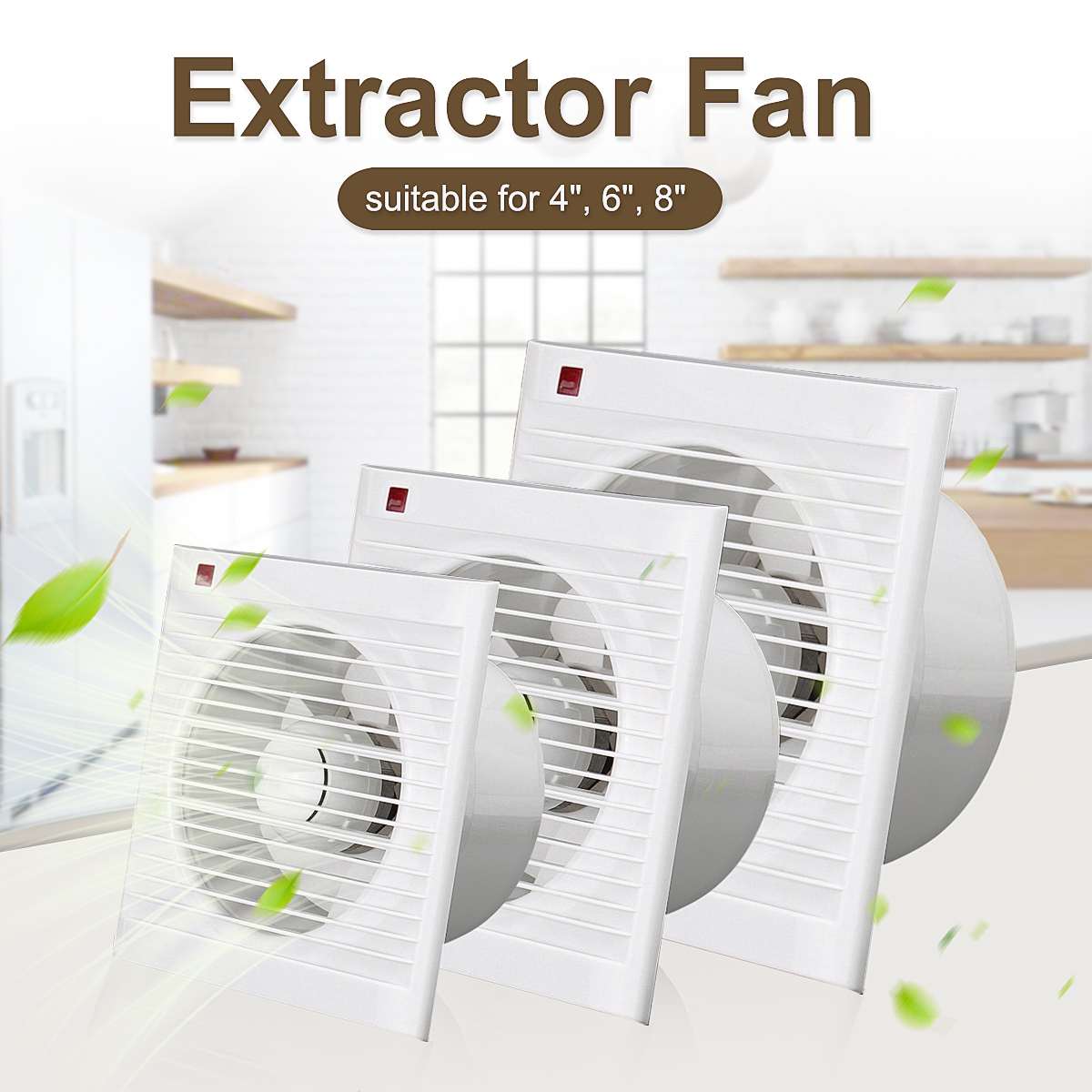 4 Inch 6 Inch 8 Inch 220V Mute - Home Bathroom Fan recension och pris
