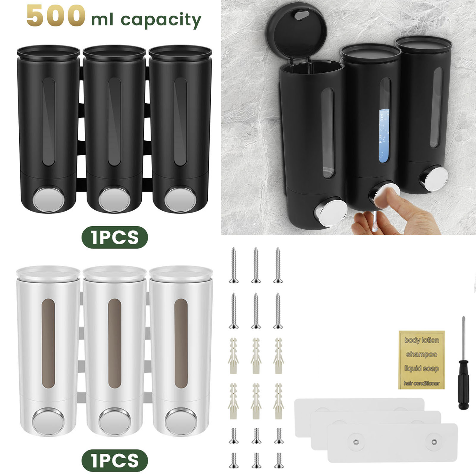500ml Wall Mounted Bathroom Li - Home Bathroom Wall Soap Dispenser recension och pris