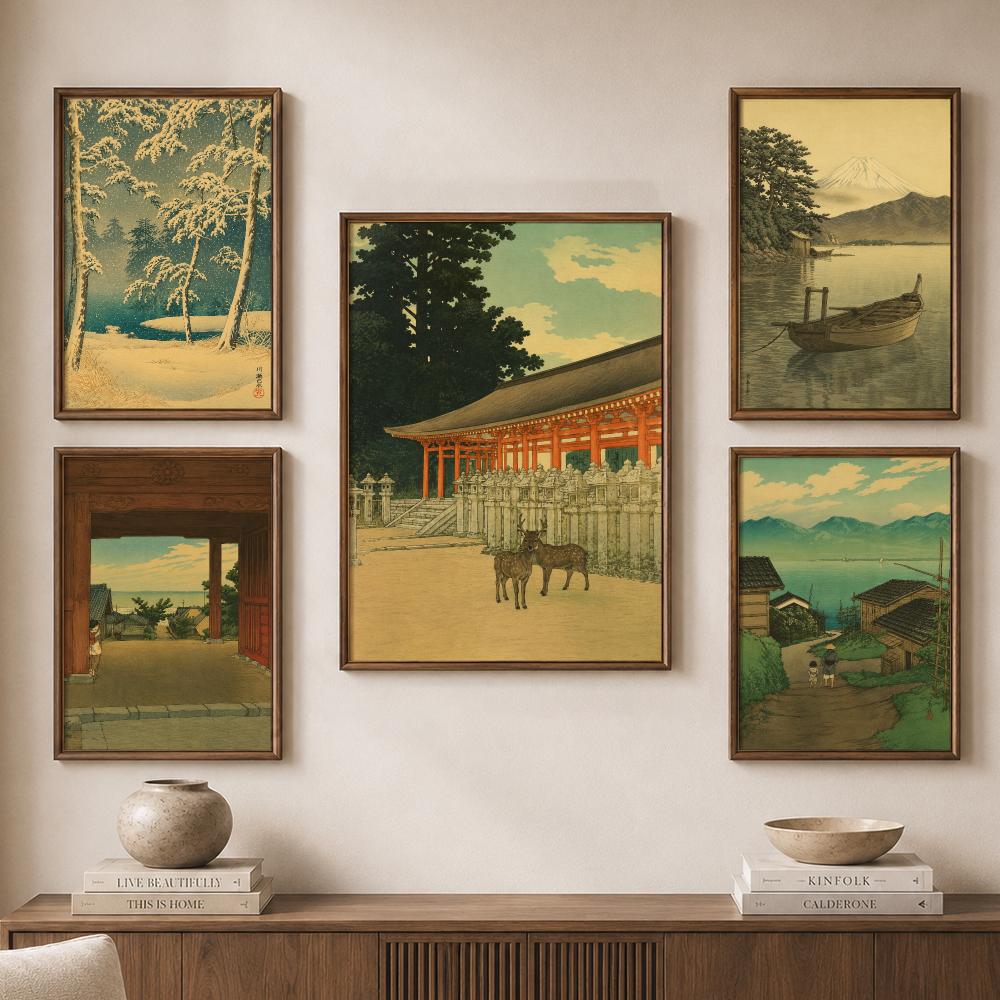 Vintage Japanese Temples Pagod - Home Bathroom Scene recension och pris
